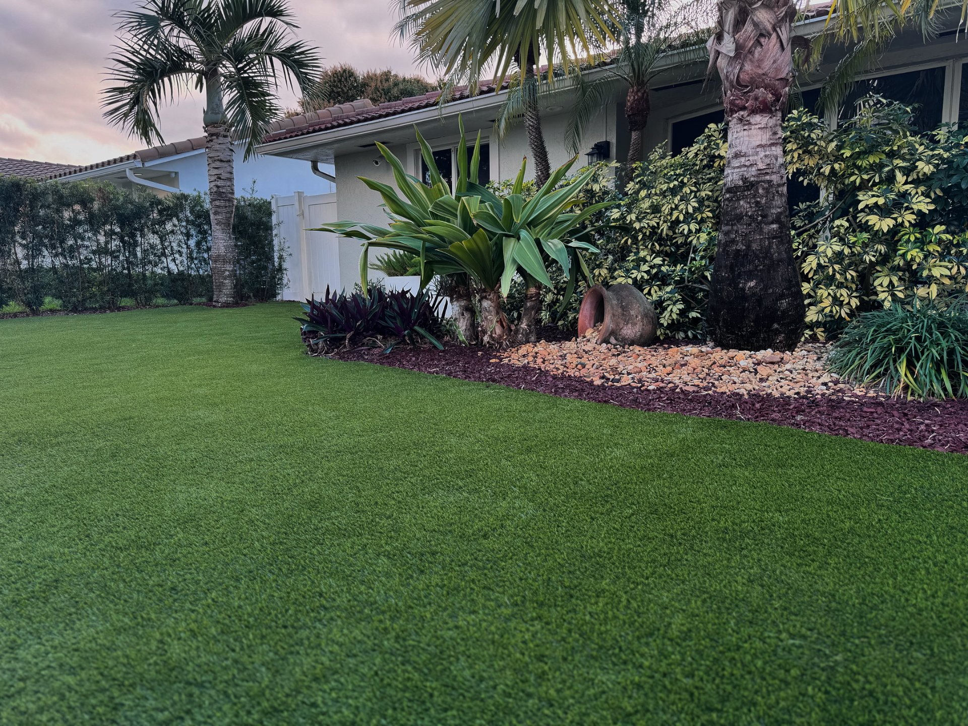 Artificial grass landscape design project