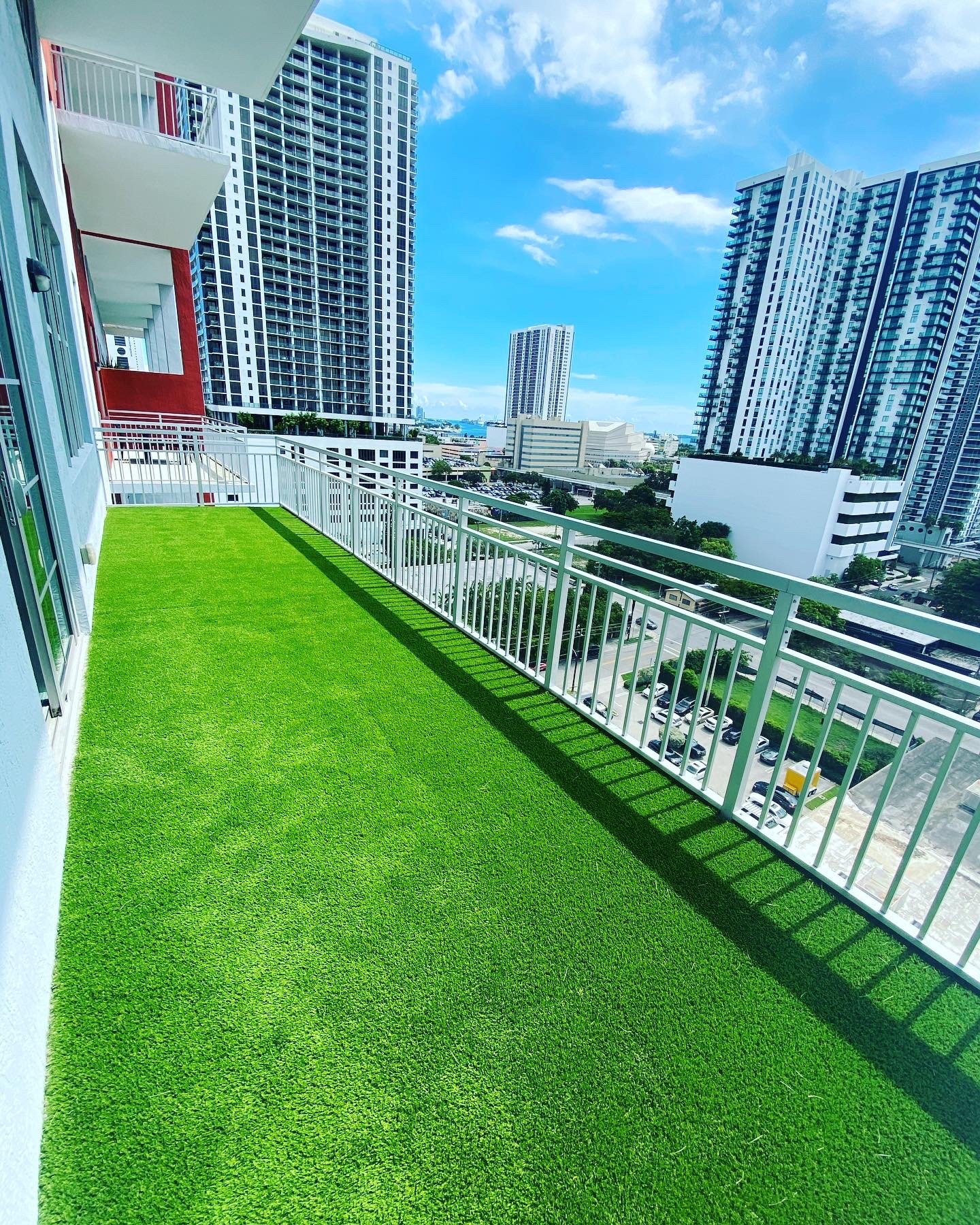 artificial grass for balcony artificial grass turf installation fake grass for balcony Brickell miami balcony green flooring